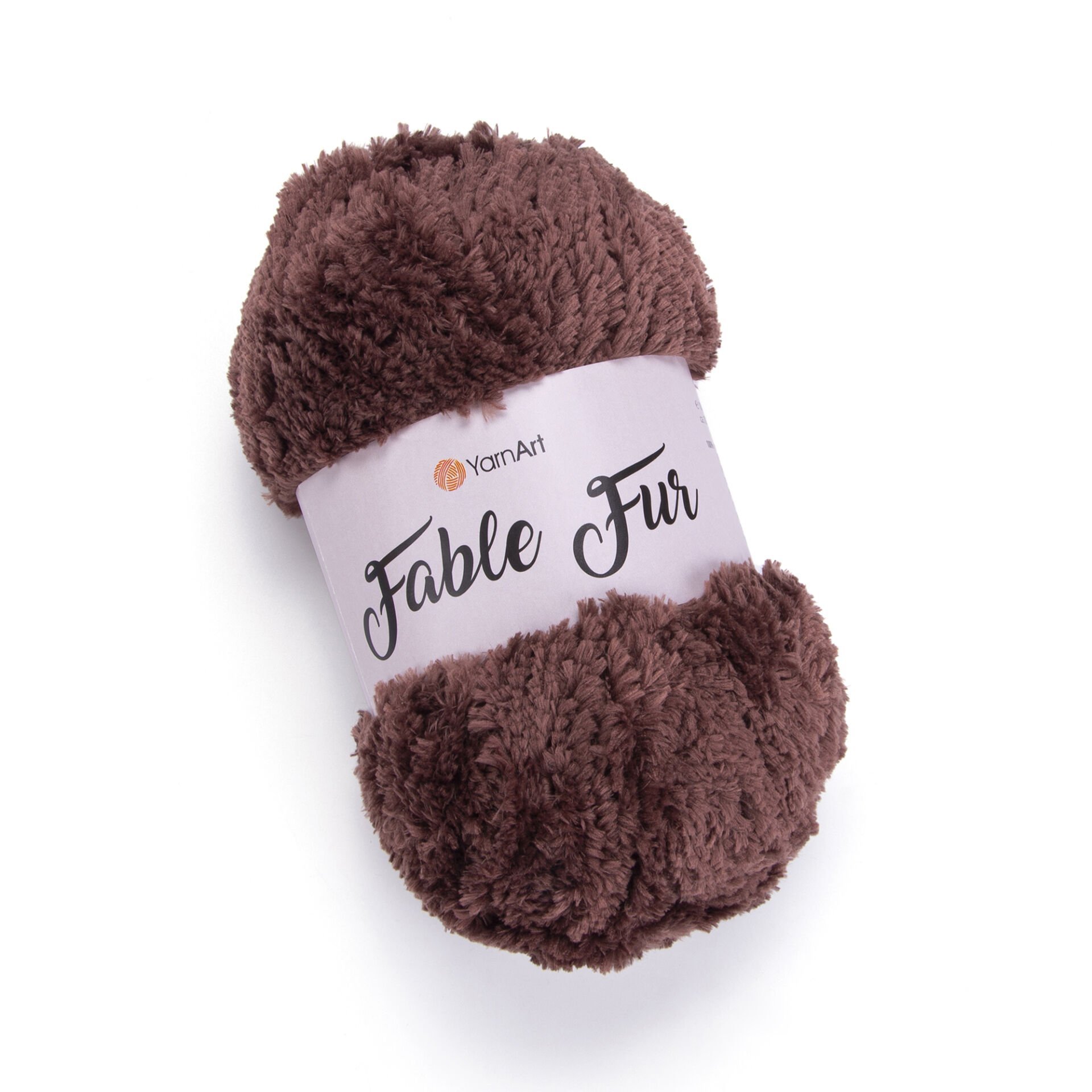 Yarnart Fable Fur - Knitting Yarn Brown - 986