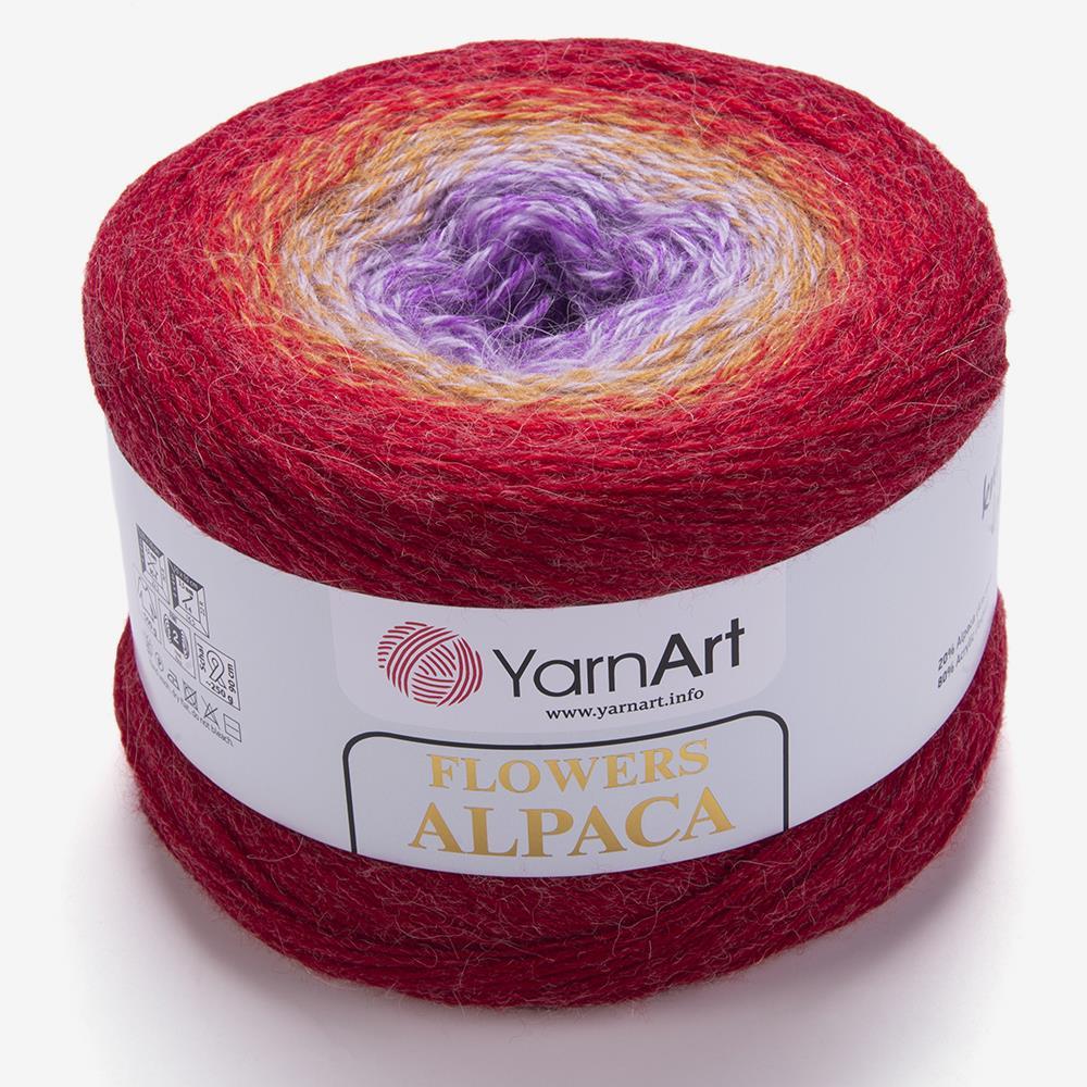 Yarnart Flowers Unicolor - Knitting Yarn Red - 738