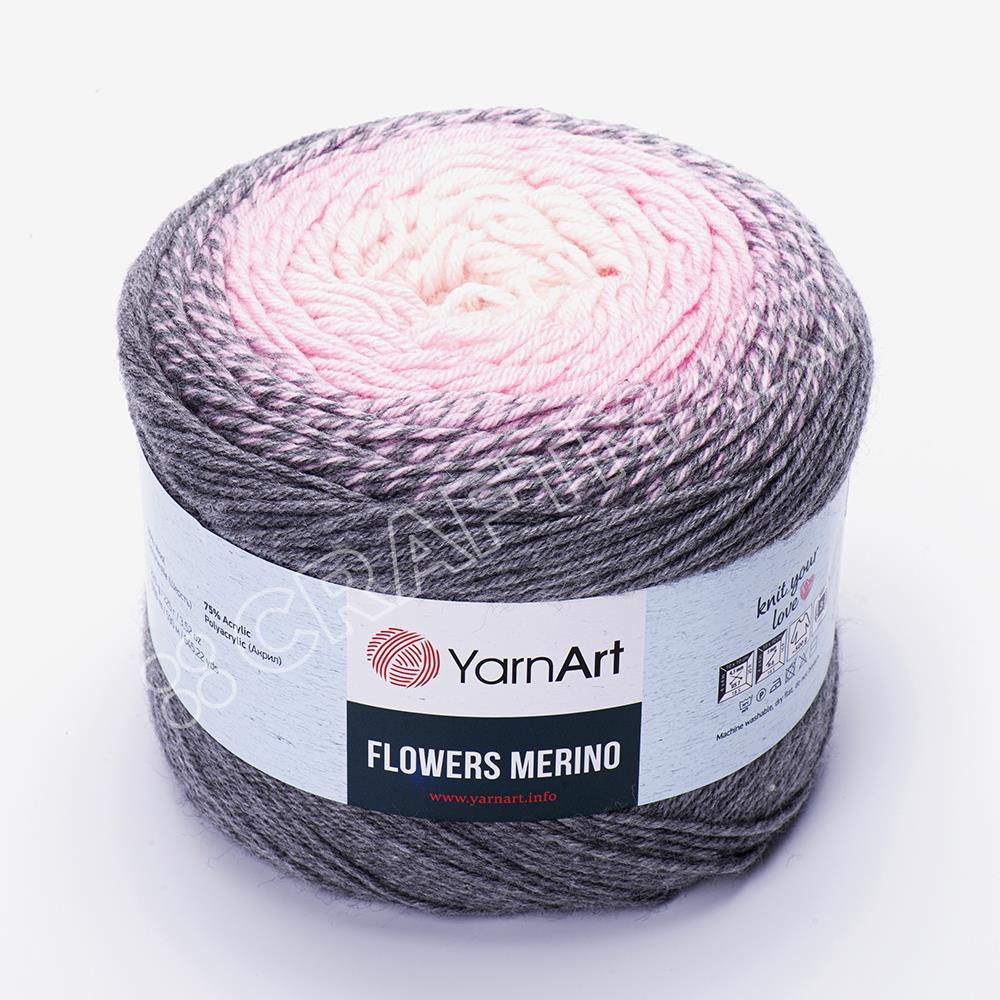 Code 541 Flowers Merino Yarn Art 225Gr Soft Yarn For Crochet