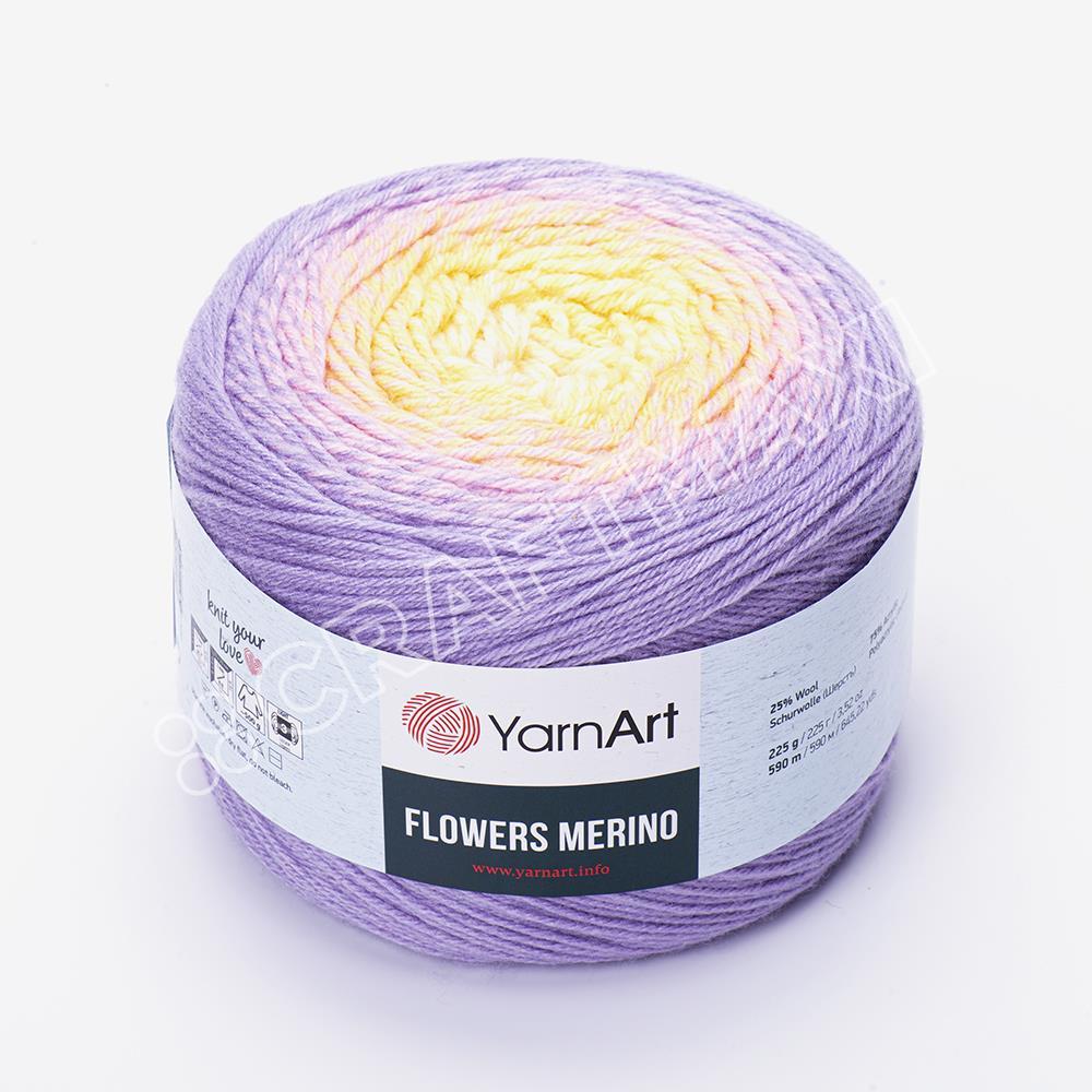 Gradient yarn YarnArt Flowers Merino 225g (590m) merino cake wool cakes  yarn