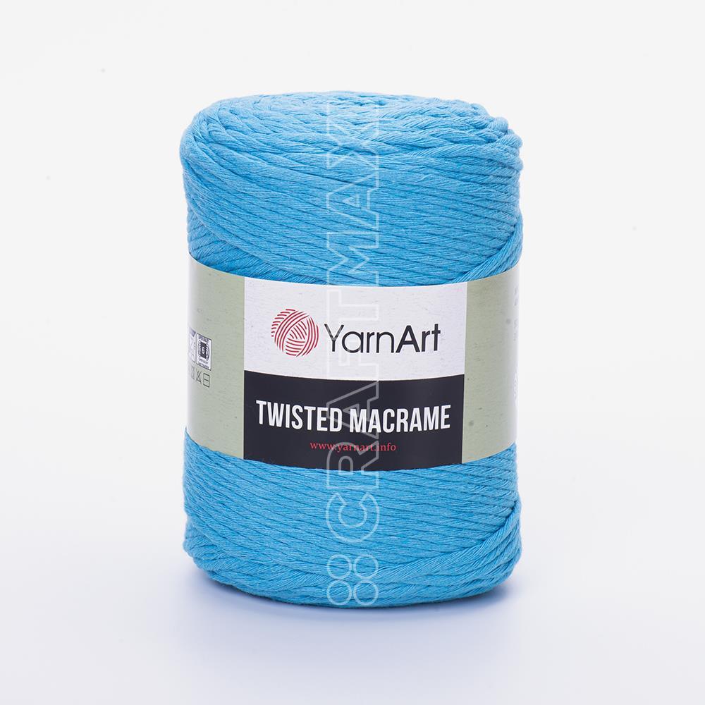 3mm Twisted Macrame Cotton Cord Ice Blue Color, Packaging Type