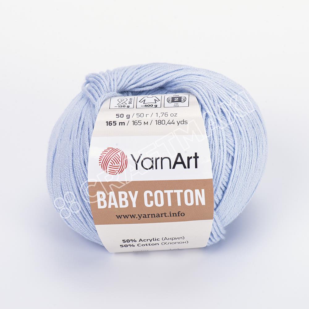 YarnArt Baby Cotton Knitting Yarn, Green - 442 - Hobiumyarns