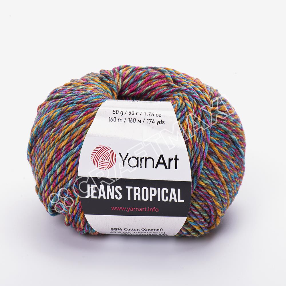 Jeans tropical yarn, cotton 55%, polyacryl 45%, semi-Cotton, weight of the  motel 50