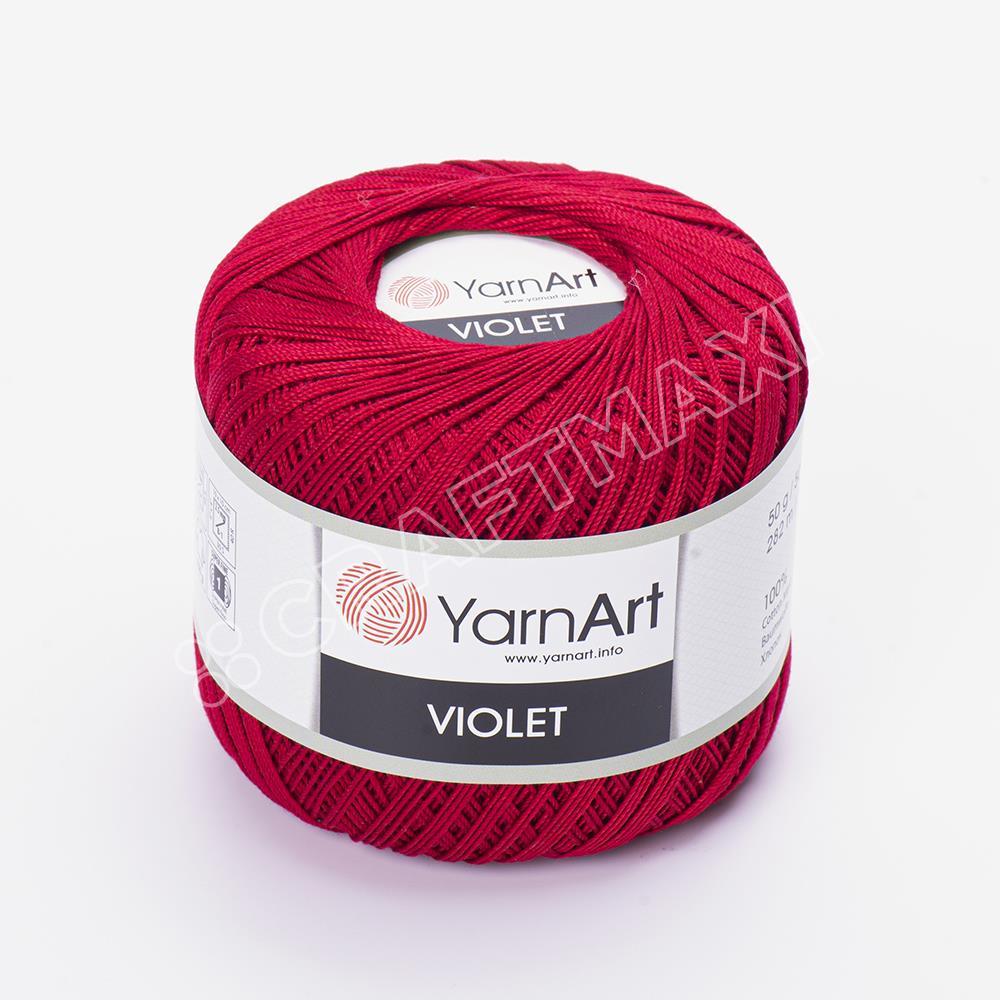 Yarn Art - 1 madeja Yarnart Violet, 100 hilos de hilo de algodón  mercerizado, hilo de ganchillo para tejer a mano, bordado y manualidades  (rosa 6313)