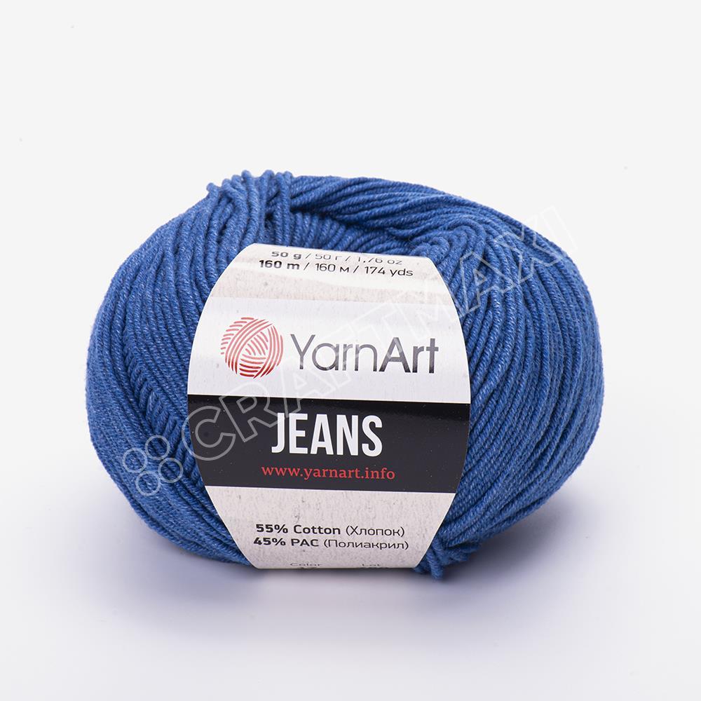 YARNART JEANS - KNITTING YARN BABY BLUE - 33