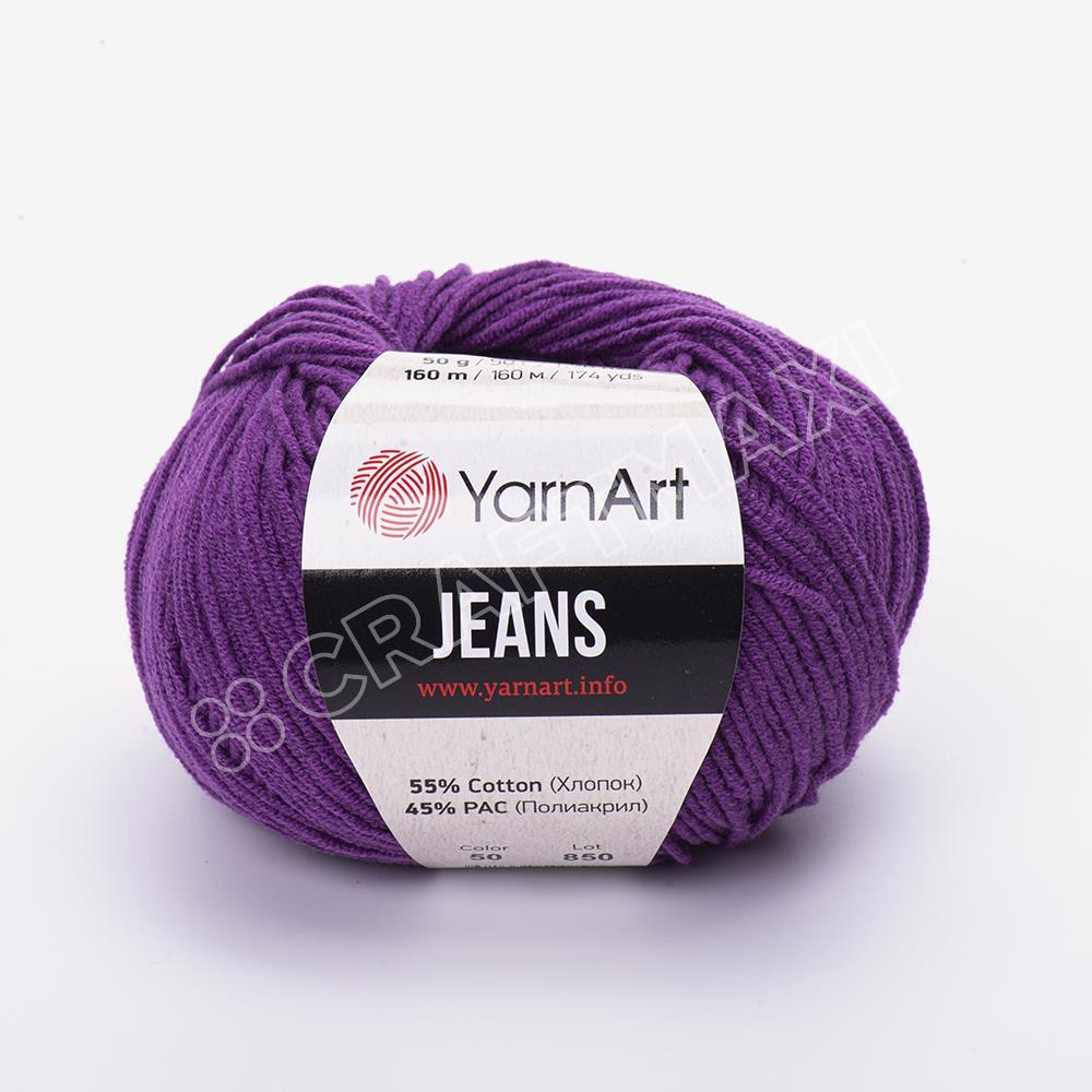 Yarnart Jeans Crazy Baby Yarn, Amigurumi, Blanket Yarn, Acrylic, Summer Yarn,  Multicolor Knitting Yarn, 55% Cotton, 1.76 Oz, 174.98 Yds 