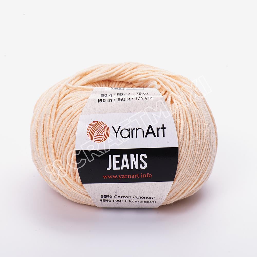 4 Skein YarnArt Jeans / 55% Cotton - 45% PAC / Weight 4 x 1.76 Oz