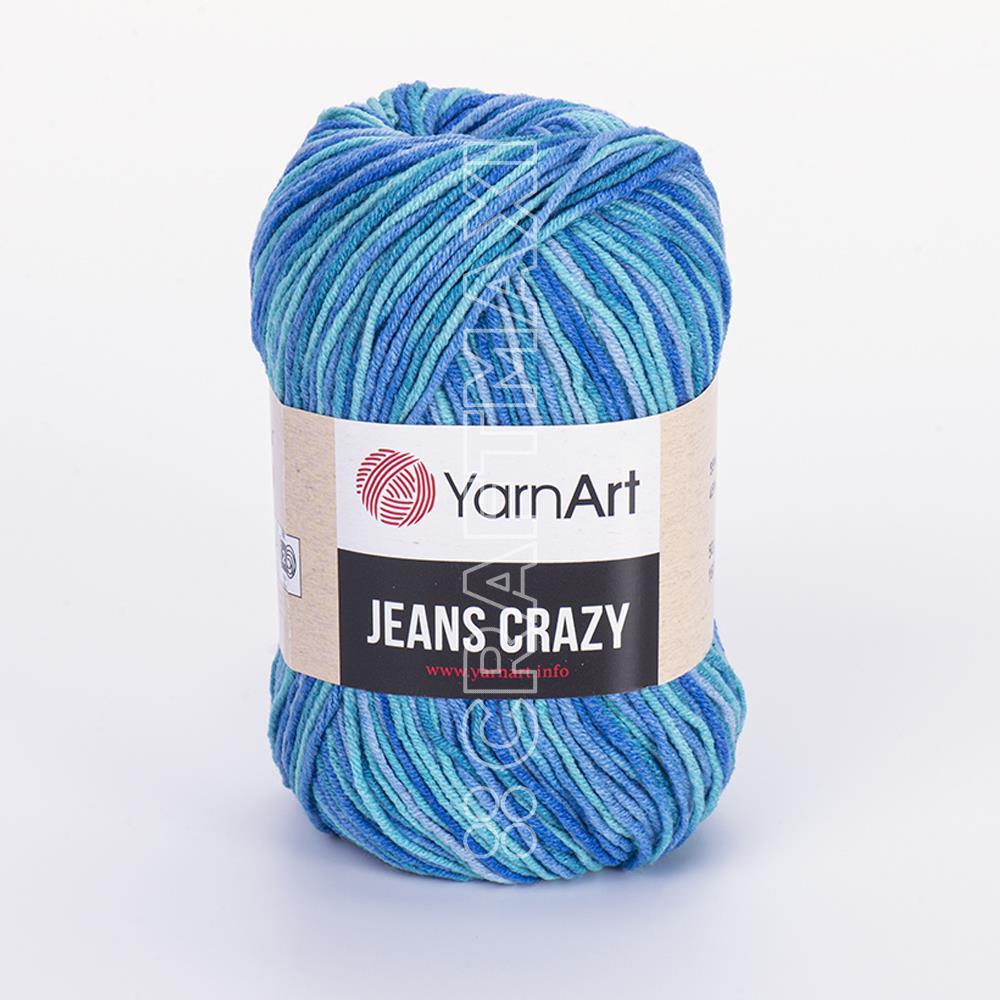 Yarnart Jeans Crazy - Multicolor Knitting Yarn Variegated - 8203