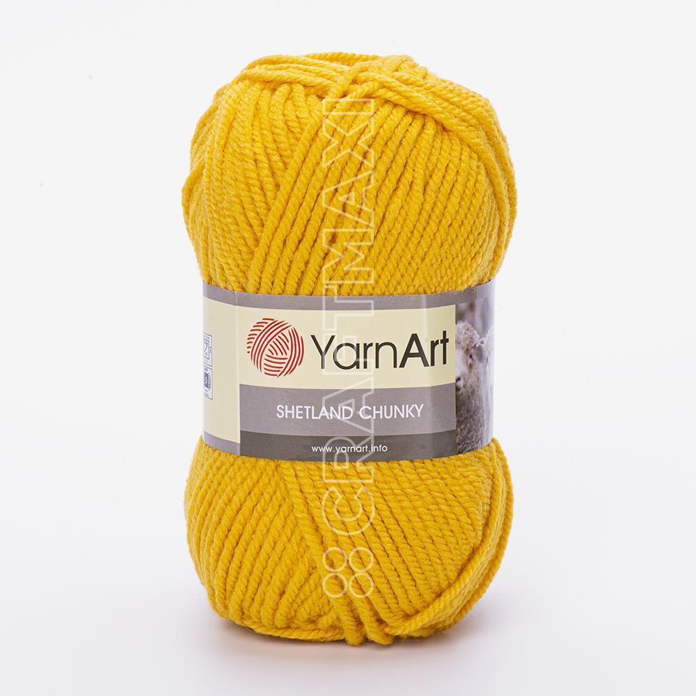 YARNART SHETLAND CHUNKY - EL ÖRGÜ İPİ KOYU SARI - 606 YARNART YÜNLÜ İPLER