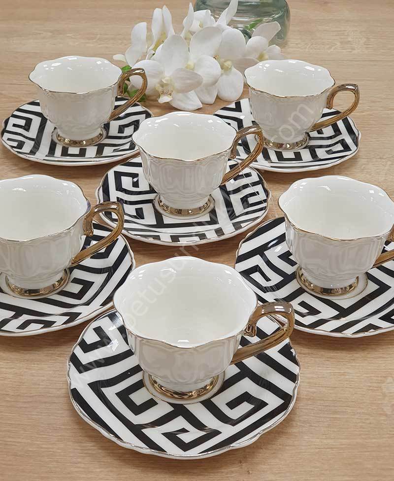Beyaz Versace Kahve Fincan Takımı