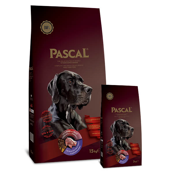 Pascal Kuzu Etli &amp;Pirinçli Yetişkin Köpek Maması 15 Kg