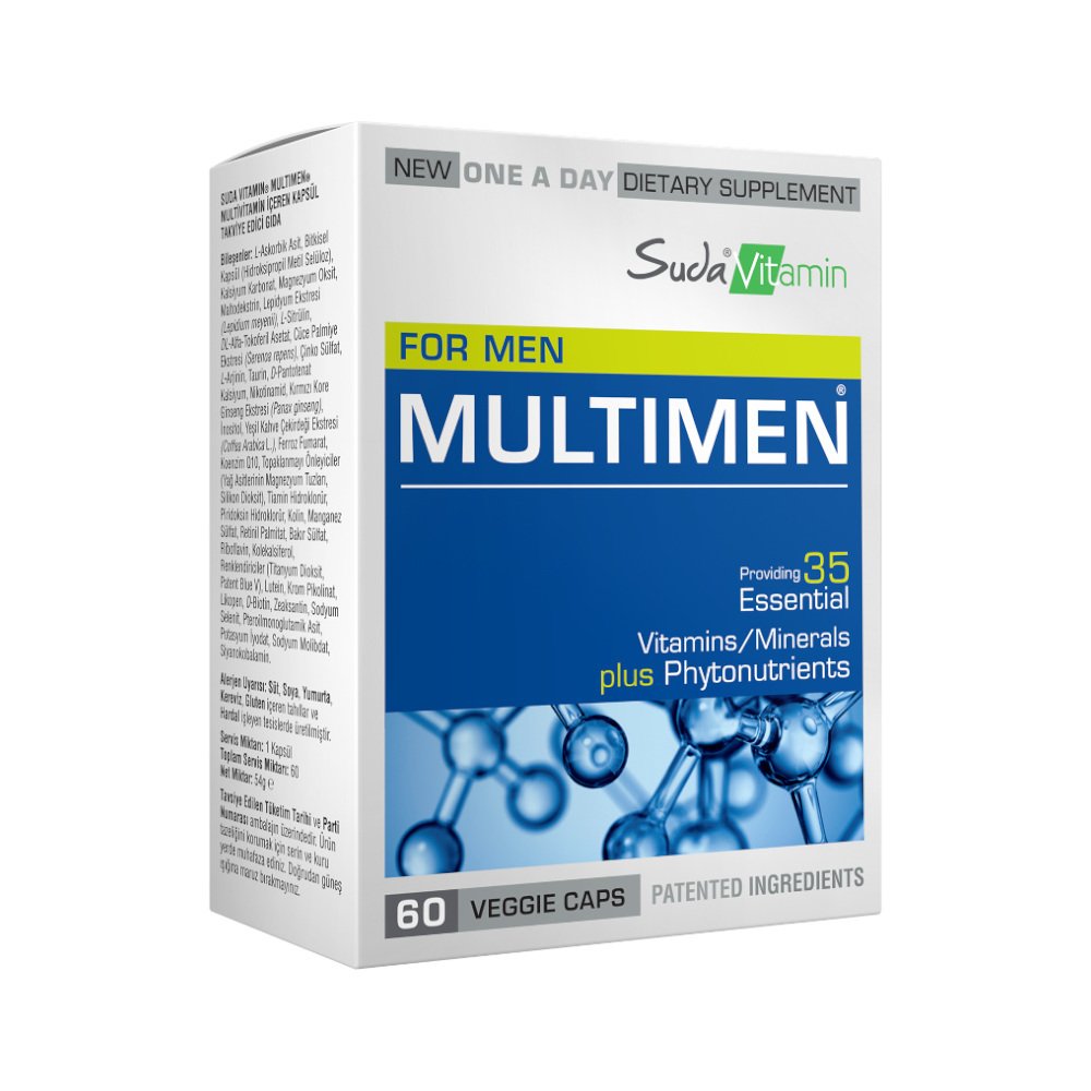 Suda Vitamin Multimen Men Multivitamin 60 Bitkisel Kapsül Suda Vitamin Multimen Men Multivitamin 60 Bitkisel Kapsül