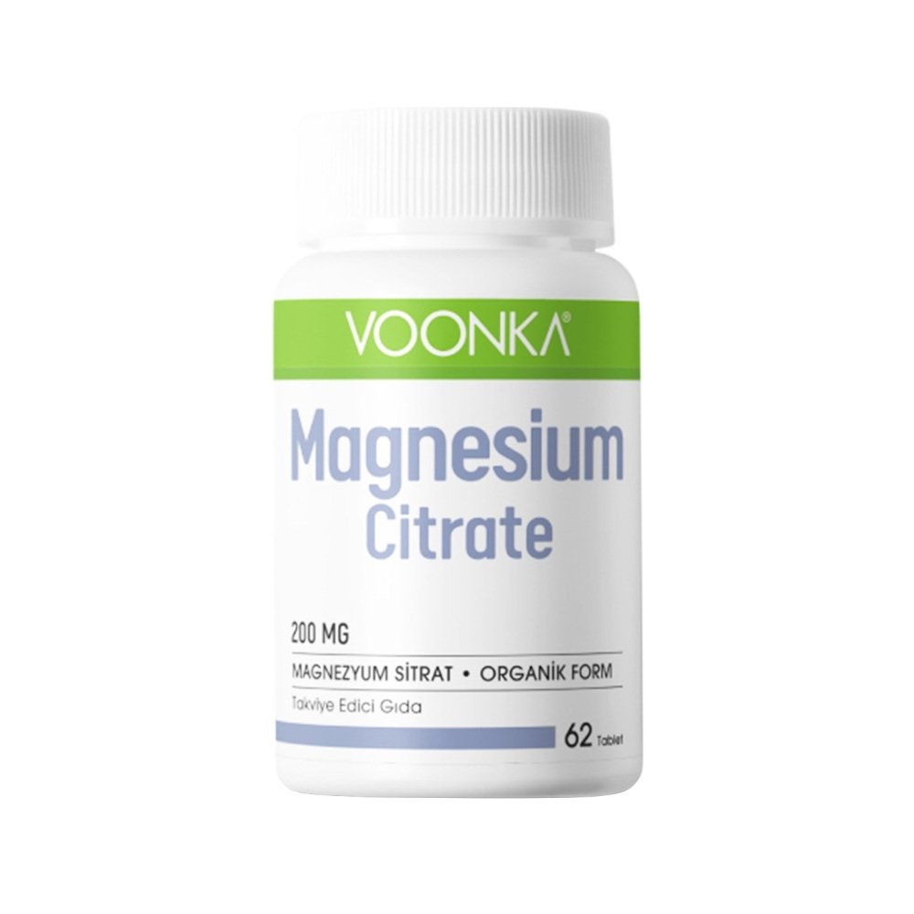 Voonka Magnesium Citrate 200 mg Magnezyum 62 Tablet