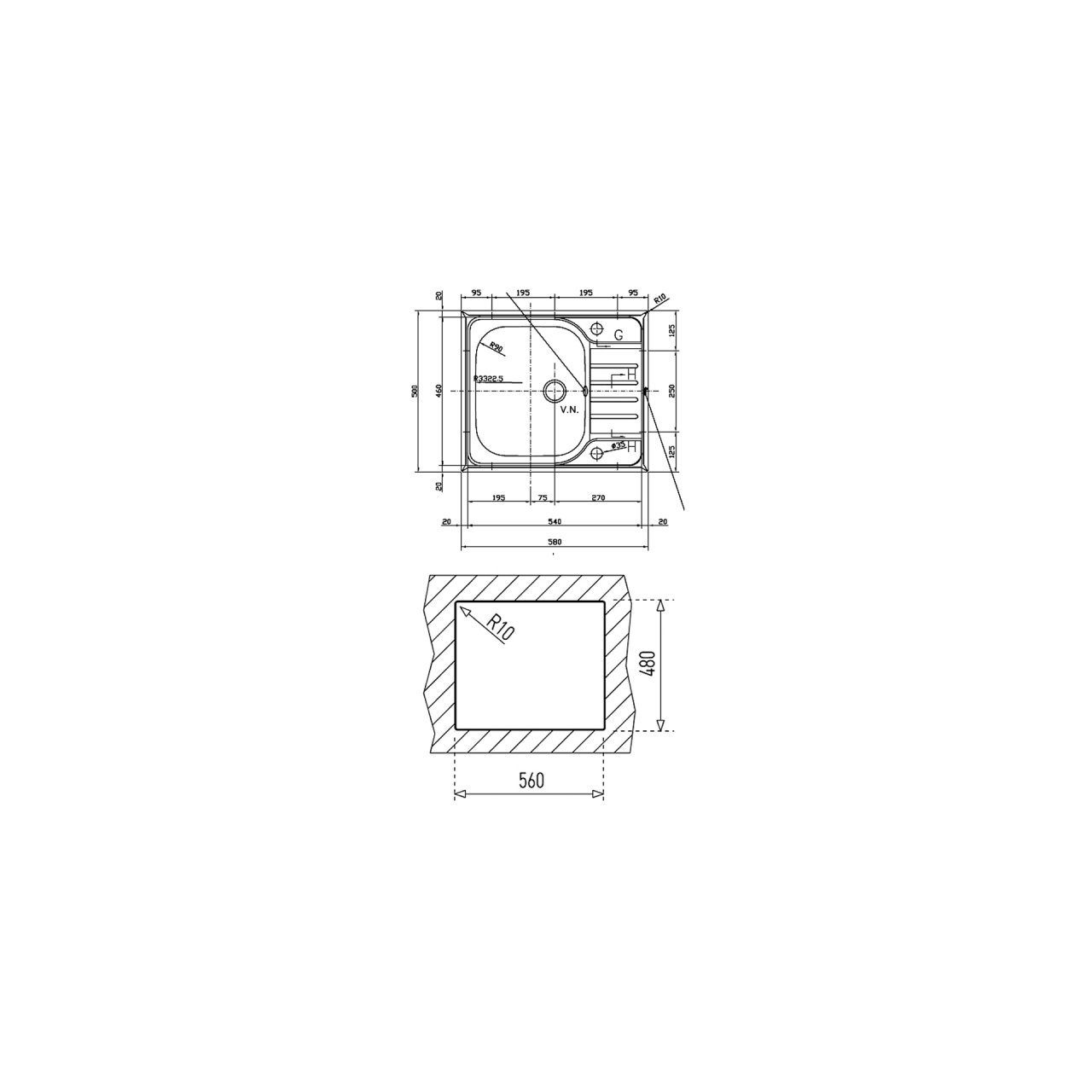 TEKA Classic 1B ½ D 580.500 Sol Damlalıklı Paslanmaz Çelik Eviye Blanco ...