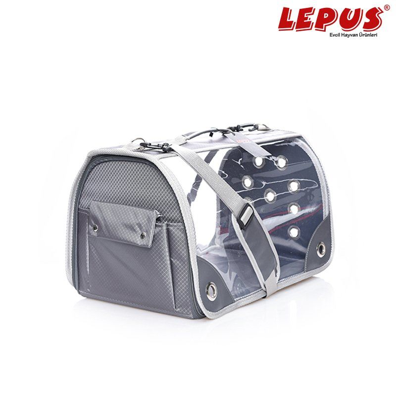 Lepus Şeffaf Fly Bag Gri L 28x45x28h cm