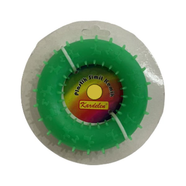 Petpretty Plastik Simit Kemik Köpek Oyuncağı M 8.5 Cm Yeşil