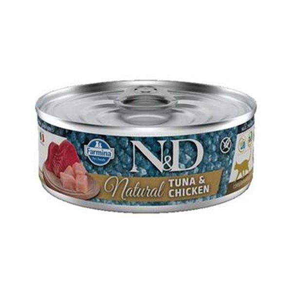 ND Natural Tuna Ve Tavuklu Yetişkin Kedi Konservesi 80 Gr