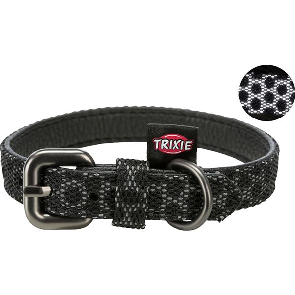 Trixie Reflektörlü Köpek Boyun Tasması Siyah XS-S 15x22-30 Cm