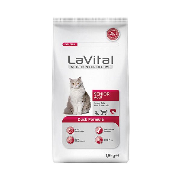 Lavital Sensitive Ördekli Yaşlı Kedi Maması 1,5 Kg