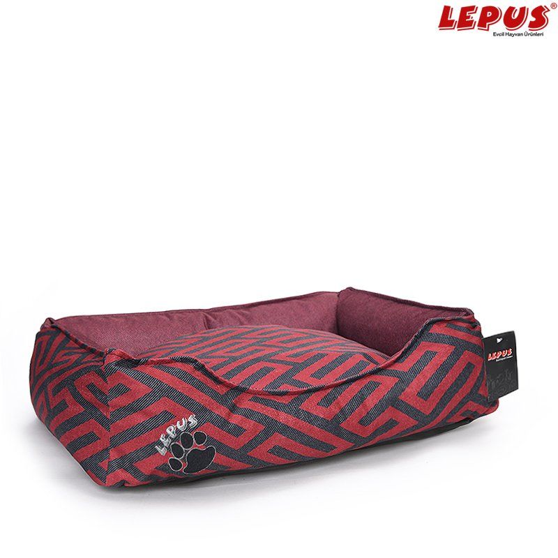 Lepus Premium Köpek Yatağı Bordo Xl 92x68x27h cm