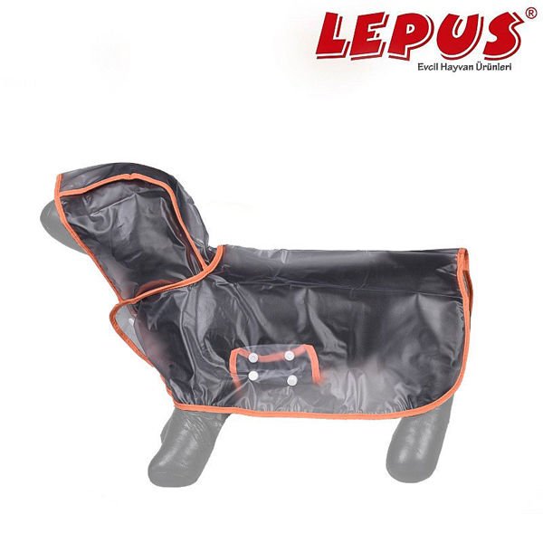 Lepus Kedi ve Köpek İçin Şeffaf Yağmurluk Turuncu Xl 35x51x35h cm