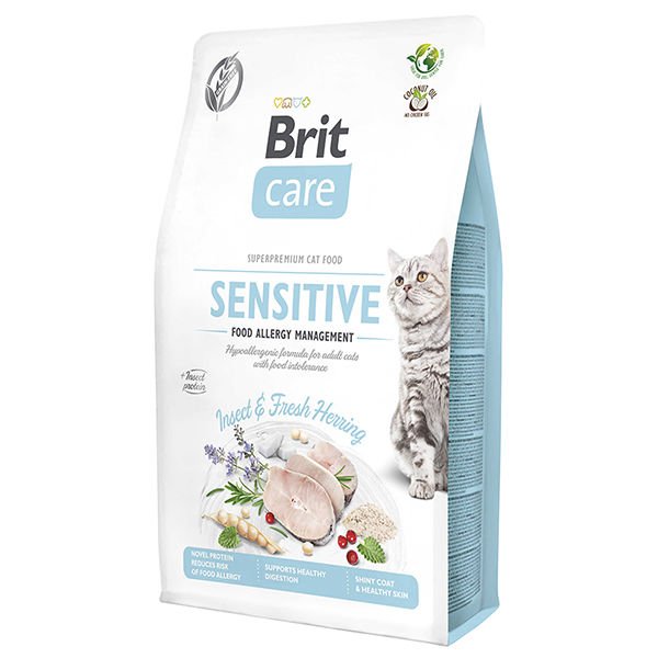Brit Care Hipoalerjenik Sensitive Ringa Balıklı  Böcekli Tahılsız Hassas Yetişkin Kedi Maması 2 Kg