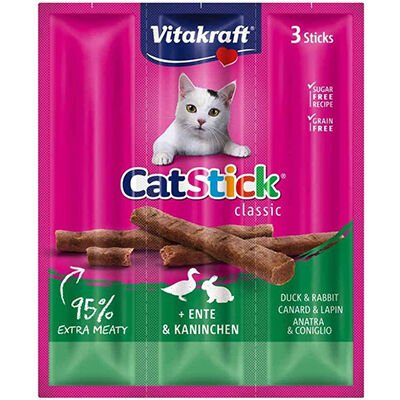 Vitakraft Cat Stick Tavşanlı ve Ördekli Kedi Ödülü 3x18 Gr