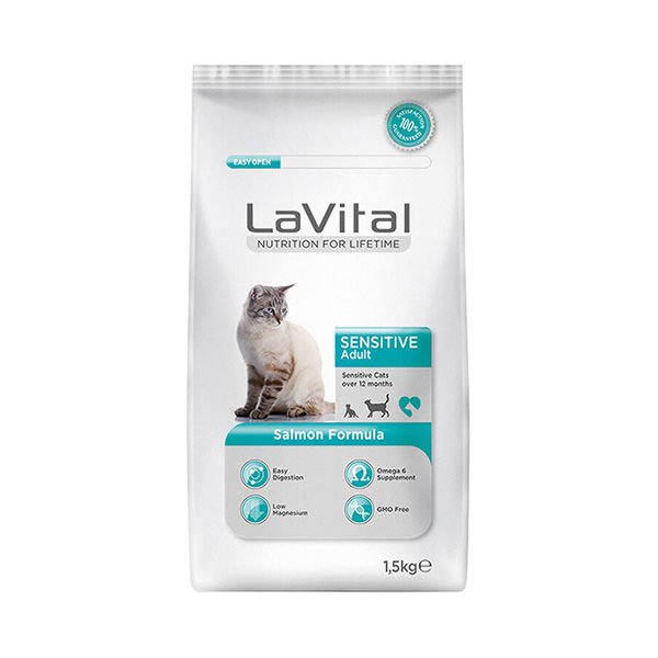 Lavital Sensitive Somonlu Yetişkin Kedi Maması 1,5 Kg