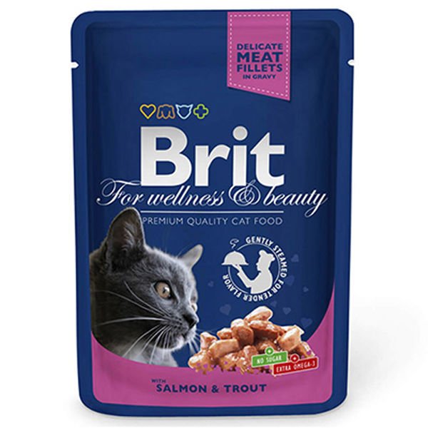 Brit Premium Somonlu ve Alabalıklı Kedi Konservesi 100 Gr