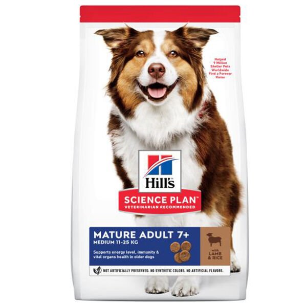 Hills Mature Adult 7+ Orta Irk Kuzu Etli Yaşlı Köpek Maması 14 Kg