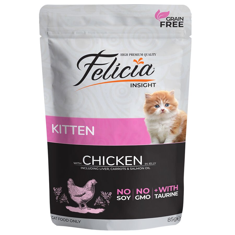 Felicia Kitten Tahılsız Tavuklu Pouch Yavru Kedi Konservesi 85 Gr
