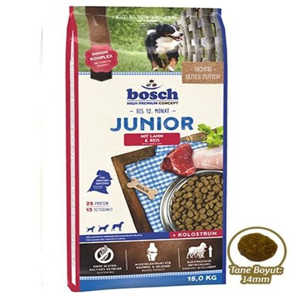 Bosch Junior Glutensiz Kuzu Etli Pirinçli Yavru Köpek Maması 15 Kg