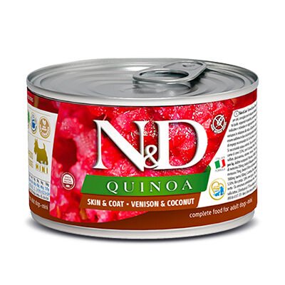 ND Quinoa Skın Geyik ve Hindistan Cevizli Köpek Konservesi 140 gr