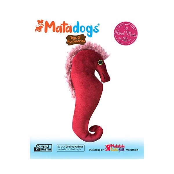 Mata Dogs Soi Deniz Ati Köpek Oyuncağı 26 Cm Kırmızı