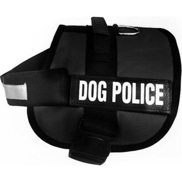Dog Police Köpek Göğüs Tasması Küçük Siyah