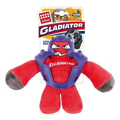 Gigwi Sesli Gladiator Peluş Köpek Oyuncağı Kırmızı Medium