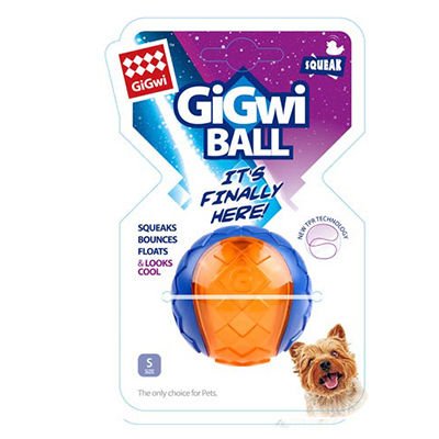 Gigwi Ball Sert Top Köpek Oyuncağı 5 Cm Şeffaf Renkli