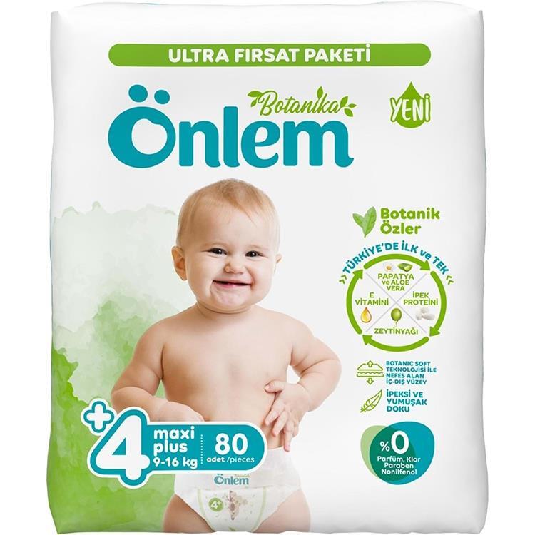 Önlem Bebek Bezi Botanika Ultra Fırsat Pk Beden 4+ (9 16 Kg) Maxi