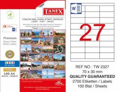 Tanex Lazer Etiket Tw-2327 70 X 30 Mm