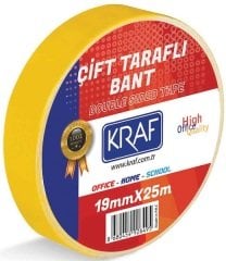 Kraf Çift Taraflı Bant 19Mmx25M 2519G