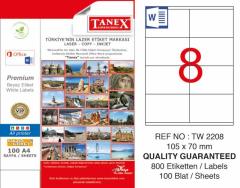 Tanex Lazer Etiket Tw-2208 105 X 70 Mm