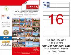 Tanex Lazer Etiket Tw-2216 105 X 35 Mm