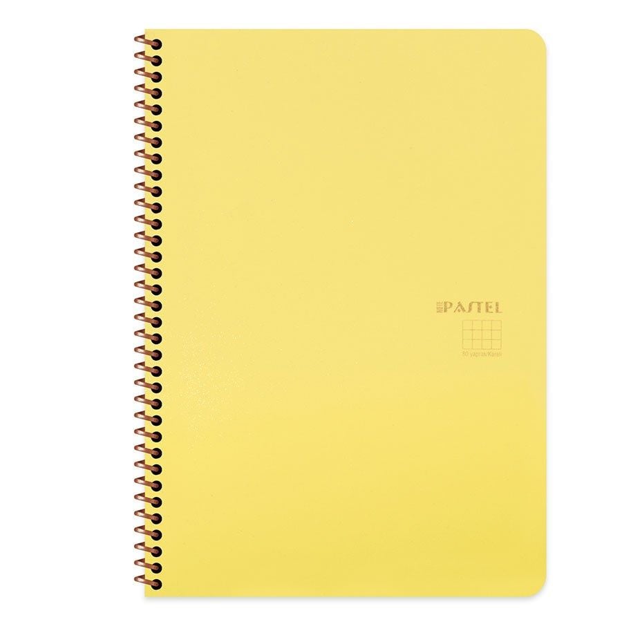 Pastel Note Spiralli Çizgili Defter A4 60 Yaprak