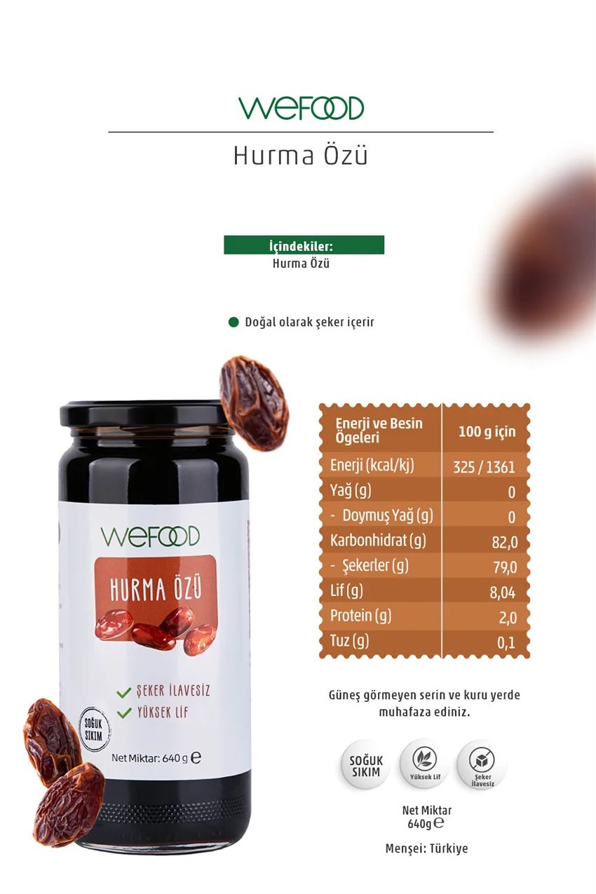 Wefood Hurma Özü 640gr