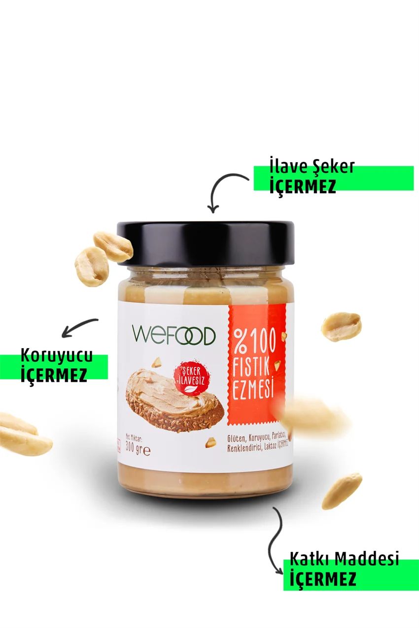 Wefood %100 Fıstık Ezmesi 300gr