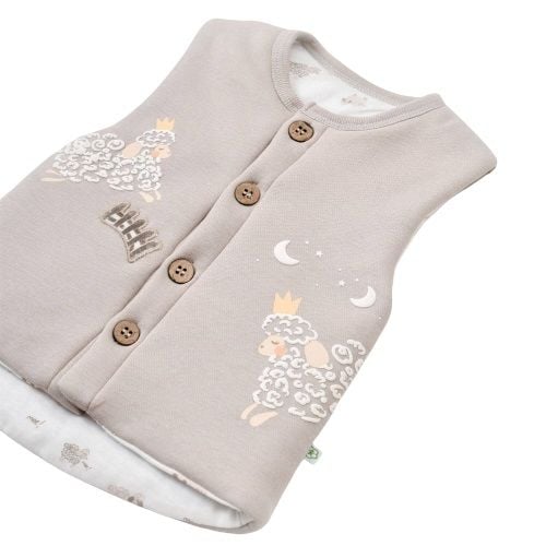 Bibaby Biorganic Curly Sheep Elyaflı Yelek 61434 Bej