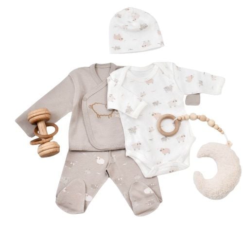 Bibaby Biorganic Curly Sheep Prematüre Set 82046 Bej