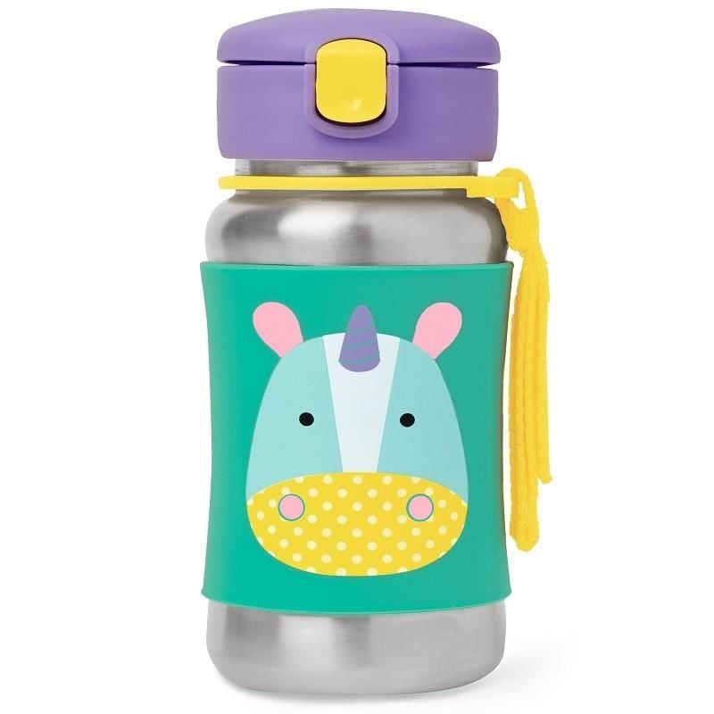 Skip Hop Pipetli Paslanmaz Çelik Suluk 350ml Unicorn