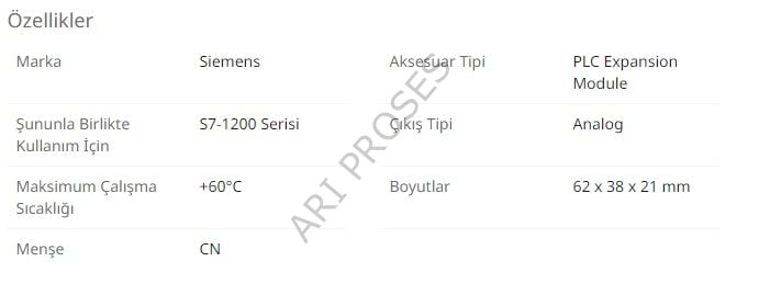 6ES7232-4HA30-0XB0 Simatic S7-1200 Analog Output SB 1232 1 AO +/-10 V DC (12 bit) 0-20mA (11 bit)