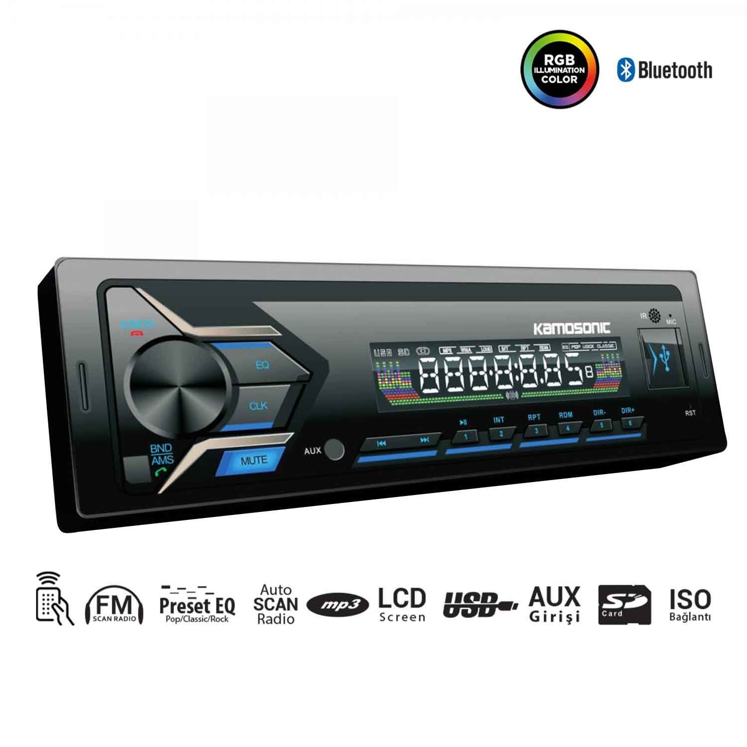 OTO TEYP 4X50W BT/USB/SD/FM/AUX KAMOSONIC KS-MX640 Fiyatları ...